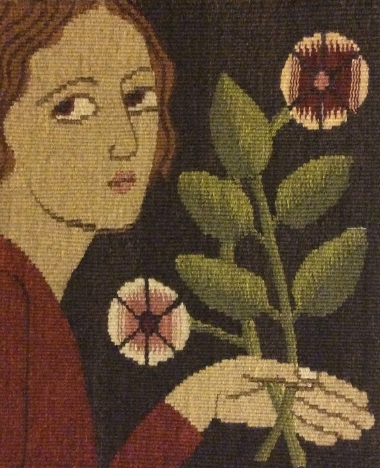 Chrissie Freeth Medieval Tapestry Girl with Flowers